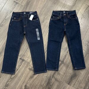 NWT GAP Boys Sz 5 Kids Dark Blue Denim Jeans